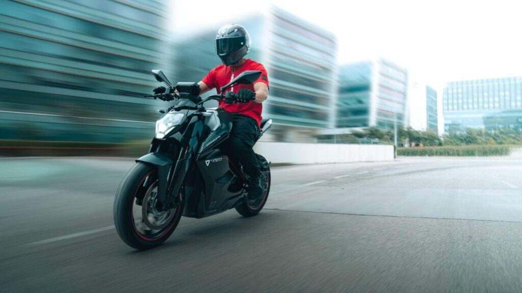 Electric Motorcycle Rider